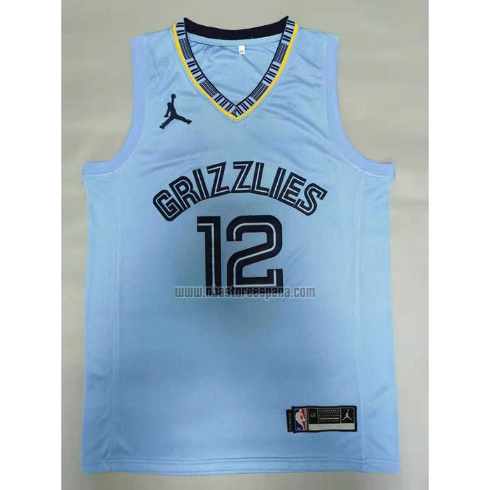 Camiseta Memphis Grizzlies Ja Morant NO 12 Statement 2020 Azul